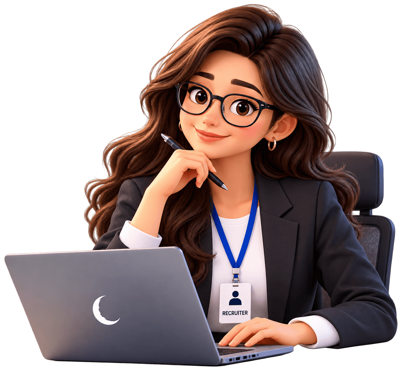 Recruiter using Moons on a laptop